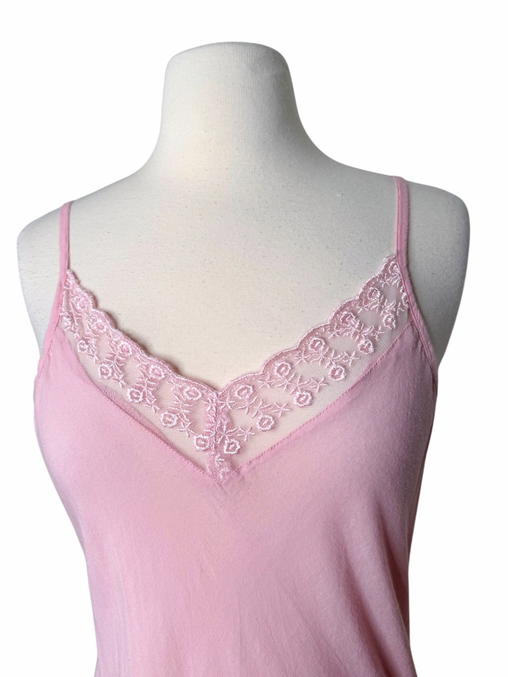Vintage Cotton Lace Slip Maxi Dress. - Picture 6 of 7